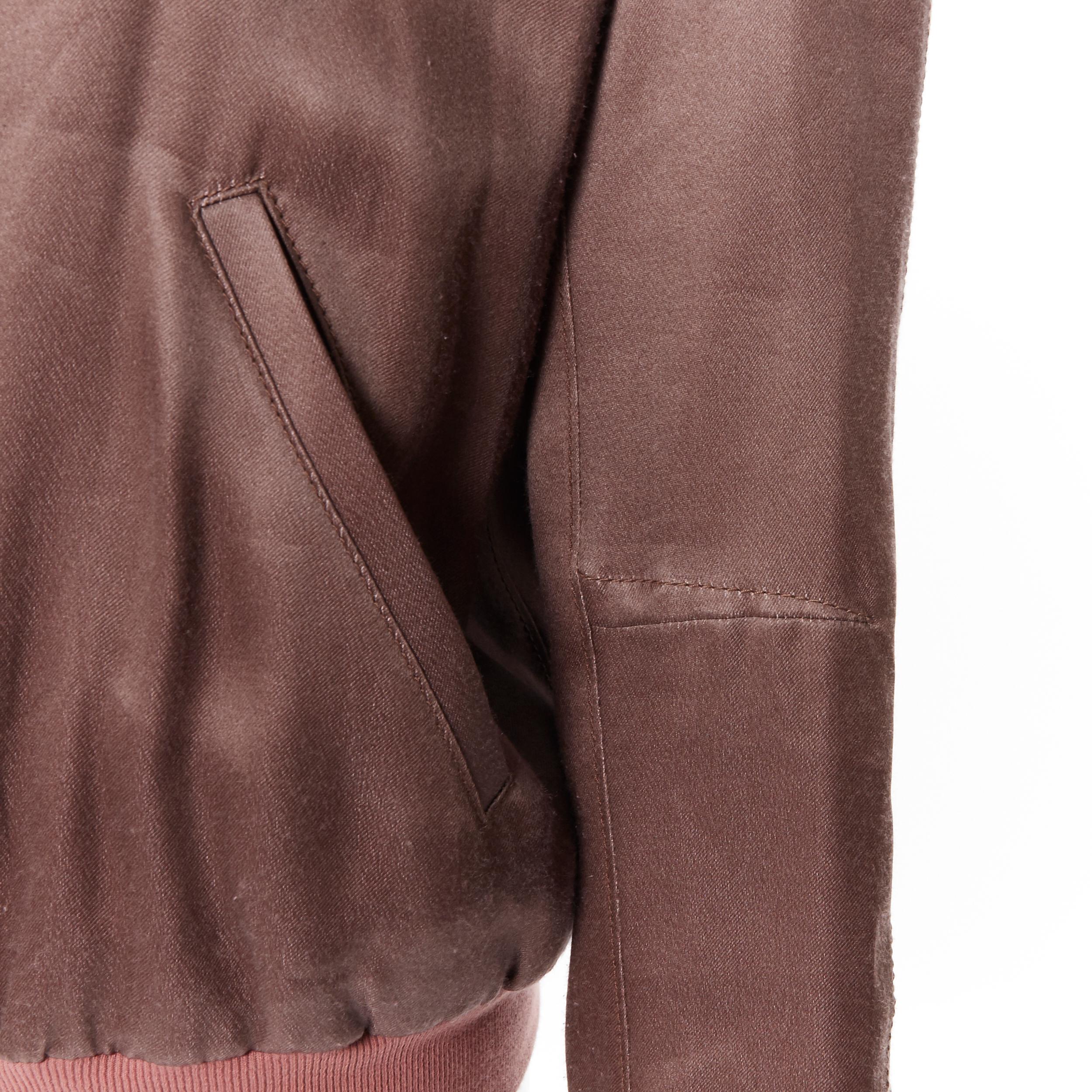 Women's HAIDER ACKERMANN dusty pink rayon silk blend zip up bomber jacket FR34 XS
