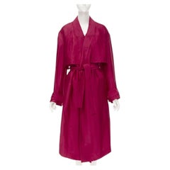 HAIDER ACKERMANN Bata con solapa de rayón de lino rosa fucsia FR34 XS