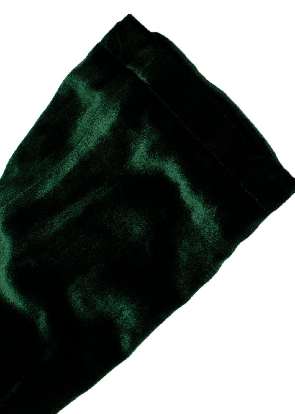 Women's Haider Ackermann Green Velvet Long Peignoir Raglan Coat - US 6 