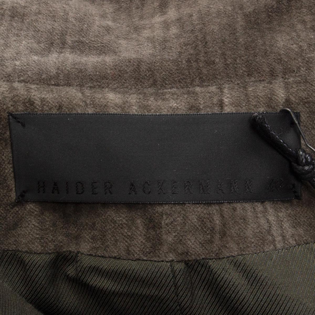 Gray HAIDER ACKERMANN grey cotton VELVET TAILORED Jacket 40 M