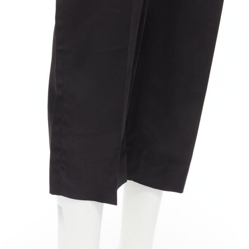 HAIDER ACKERMANN Heracleum black ice blue grosgrain cut out trousers FR36 XS For Sale 3