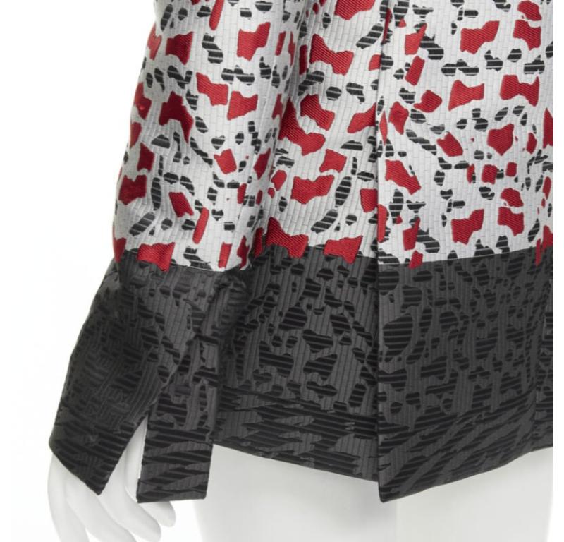 Veste blazer en jacquard noir HAIDER Ackermann marbre sang biais FR34 XS en vente 3
