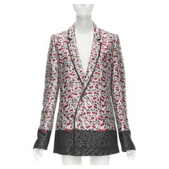 HAIDER ACKERMANN marble blood biais black jacquard blazer jacket FR34 XS