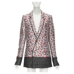 Haider Ackermann, giacca blazer in jacquard nero Haider Ackermann, giacca blazer in jacquard nero Haider Ackermann, giacca blazer in jacquard nero Haider Ackermann, giacca blazer in jacquard FR34 XS