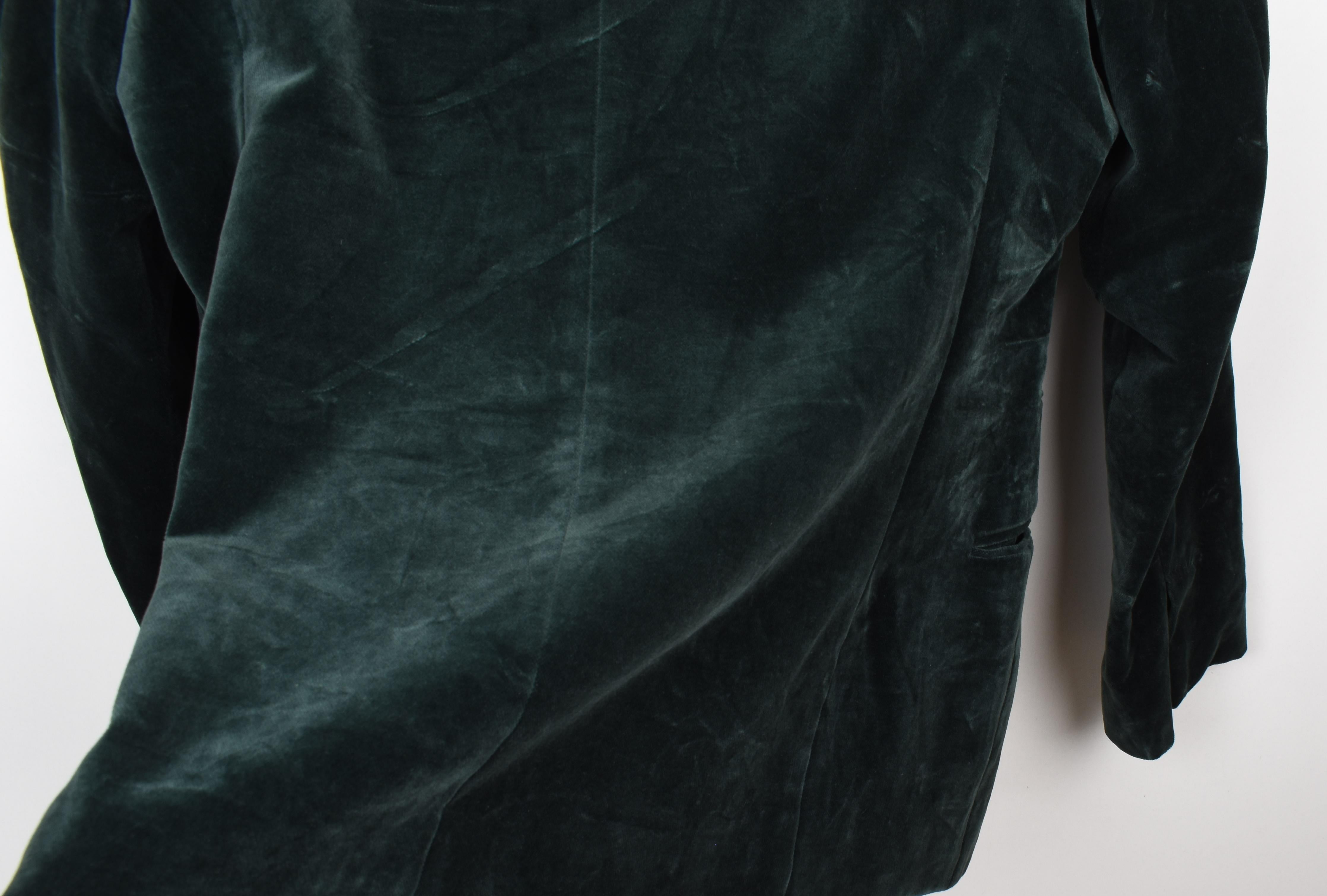 Men's Haider Ackermann Men Jacket Velour One Button Blazer Size 54-L For Sale