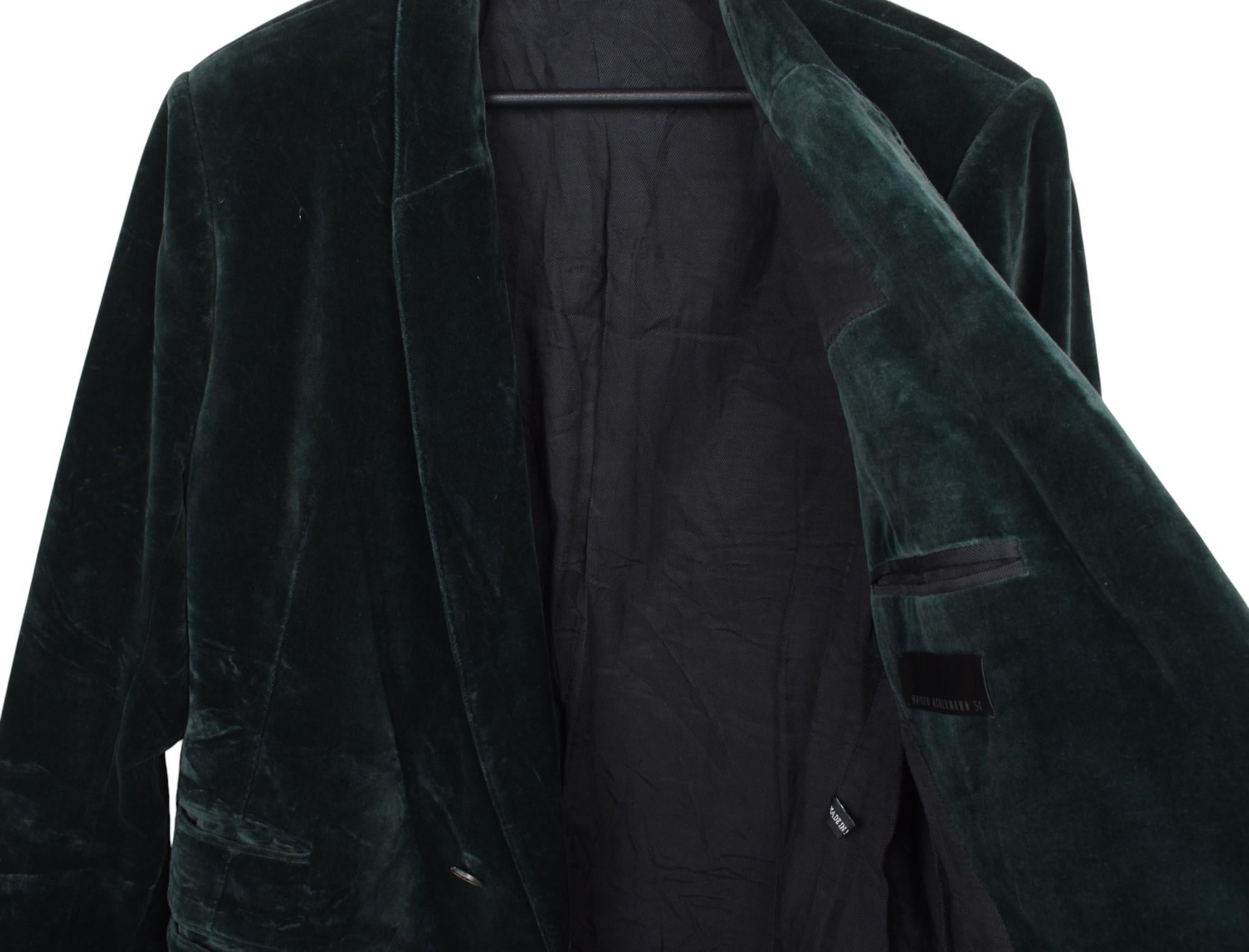 Haider Ackermann Men Jacket Velour One Button Blazer Size 54-L For Sale 1