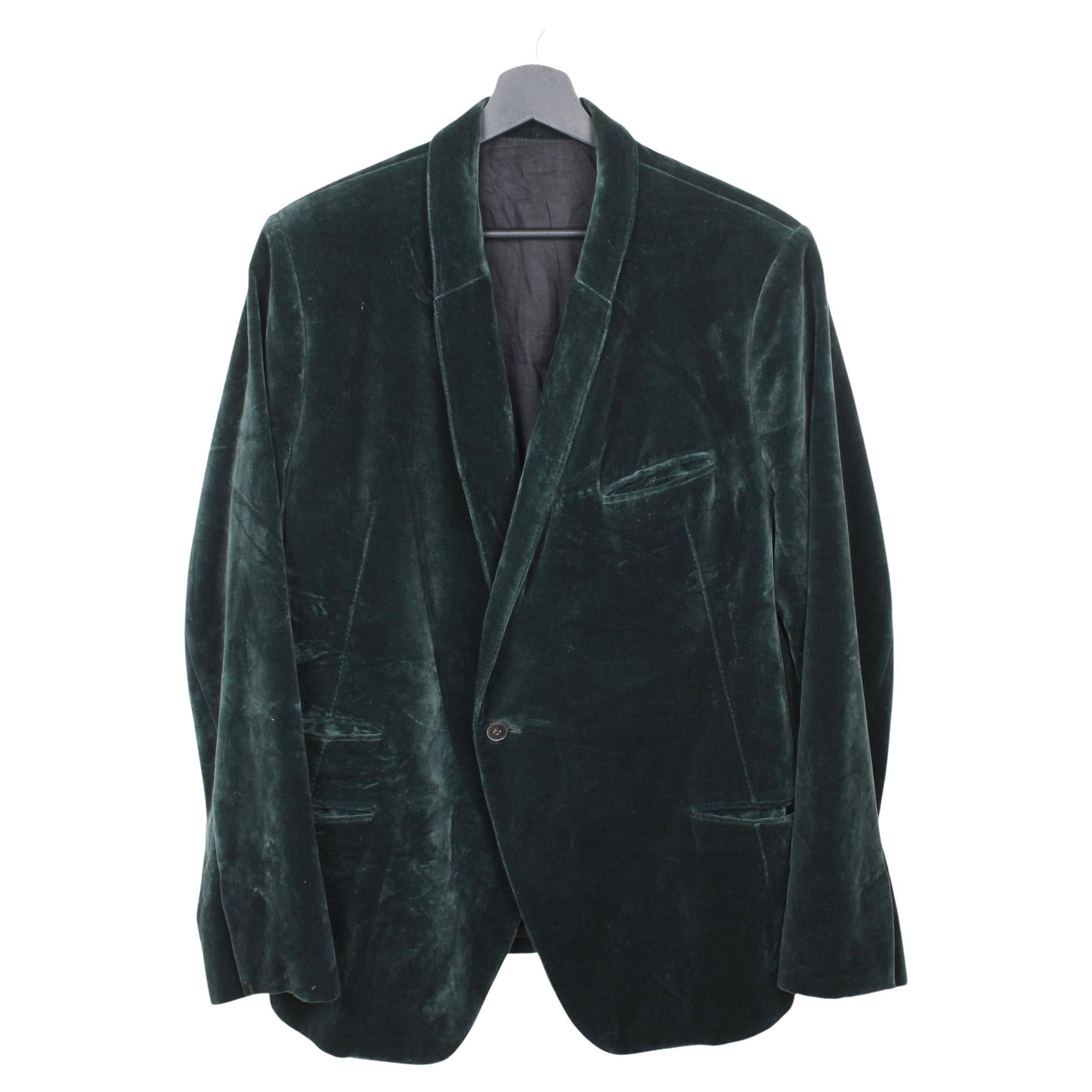 Haider Ackermann Men Jacket Velour One Button Blazer Size 54-L