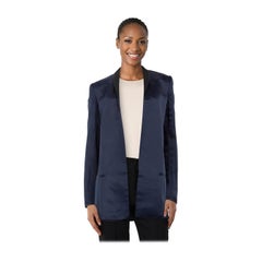 Haider Ackermann Blazer de seda azul marino Talla S