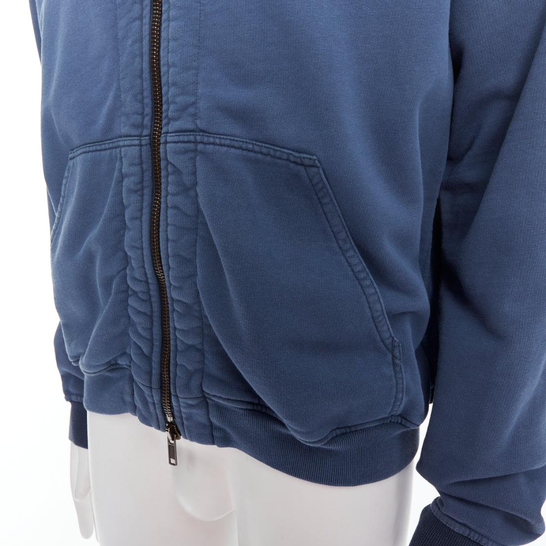 HAIDER ACKERMANN Perth blue washed cotton zip up hoodie XS
Reference: CNLE/A00316
Brand: Haider Ackermann
Model: Perth
Material: Cotton
Color: Blue
Pattern: Solid
Closure: Zip
Extra Details: Washed Blue Perth Cotton. Raglan Sleeves. Heavy weight