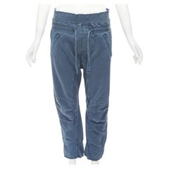HAIDER ACKERMANN Pantalón jogger con paneles traseros en tejido lavado azul Perth XS