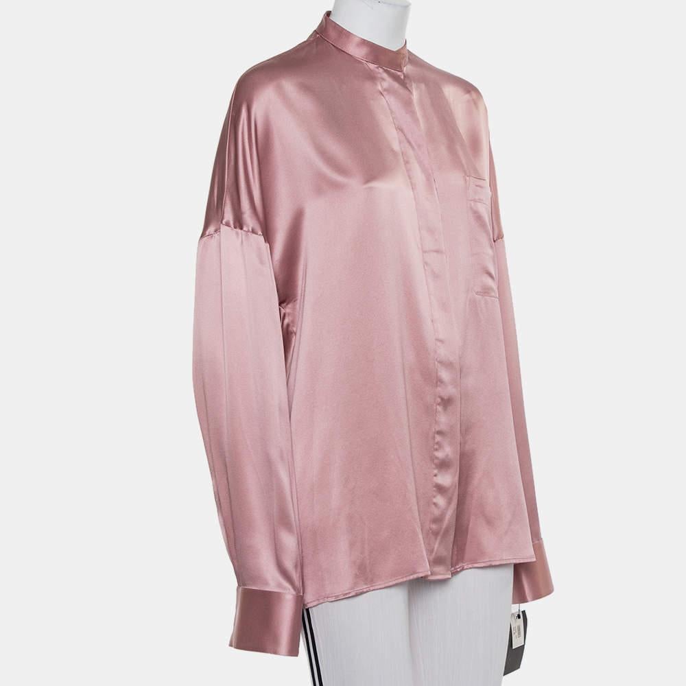 This Haider Ackermann top combines sophistication & sleek design to deliver a versatile creation. This elegant pink top is the contemporary hip thing you can include in your collection. Cut from satin, this posh top is fine for an evening
