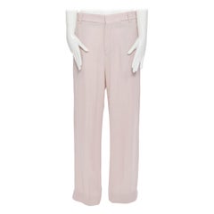 HAIDER ACKERMANN rayon  wool blush pink wide leg trousers FR38