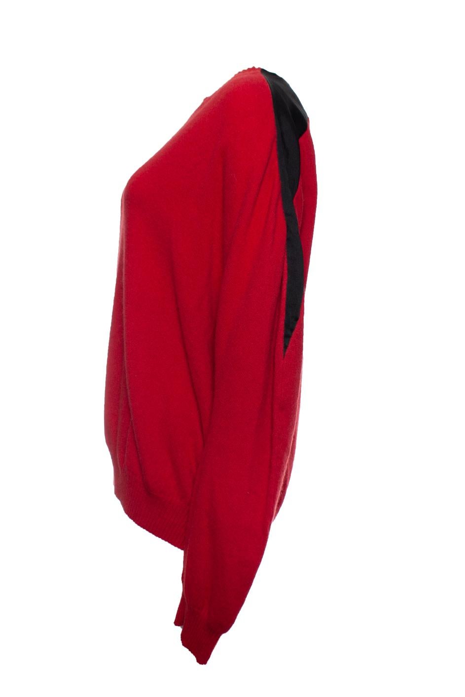 Red Haider Ackermann, red oversized sweater For Sale