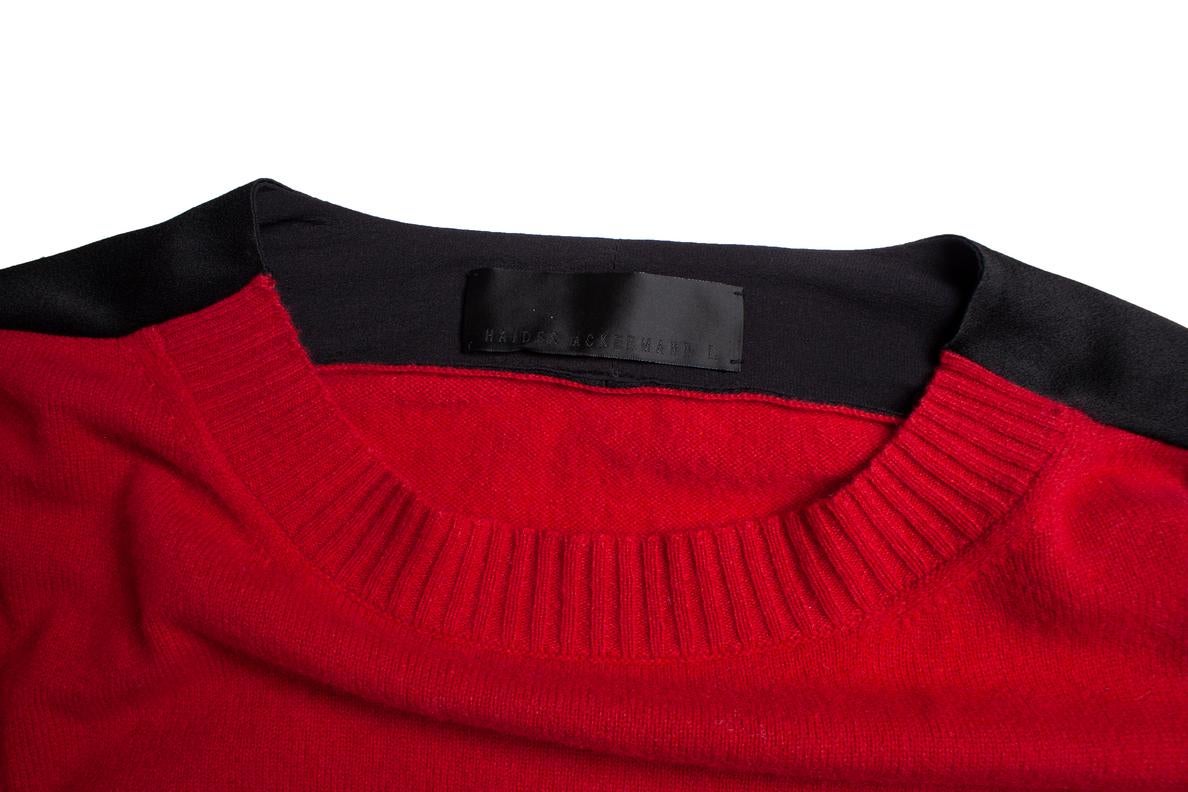 Haider Ackermann, red oversized sweater In Excellent Condition For Sale In AMSTERDAM, NL