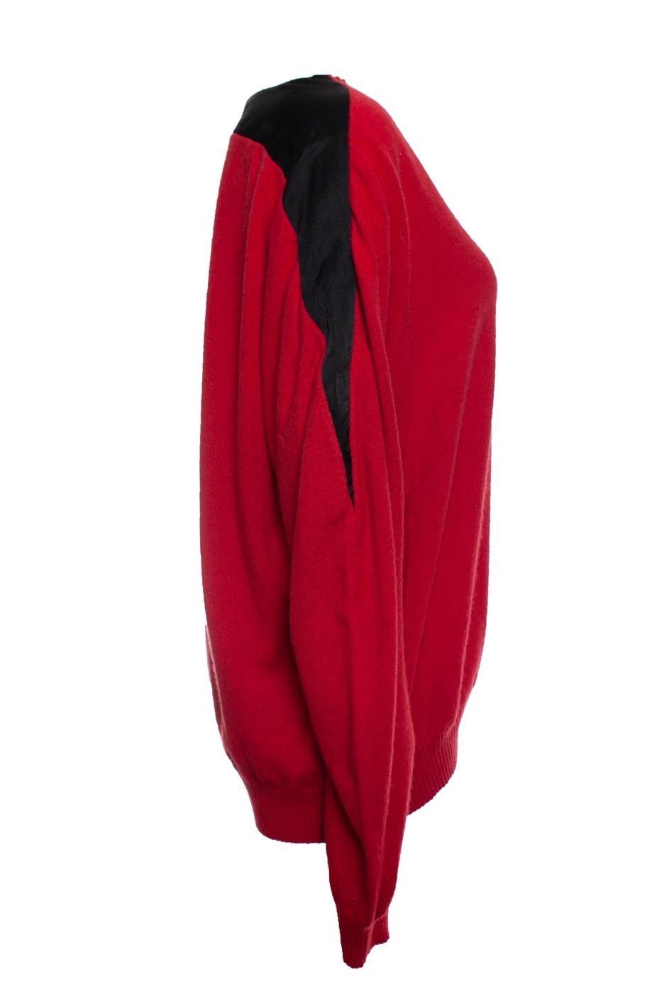Haider Ackermann, red oversized sweater For Sale 1