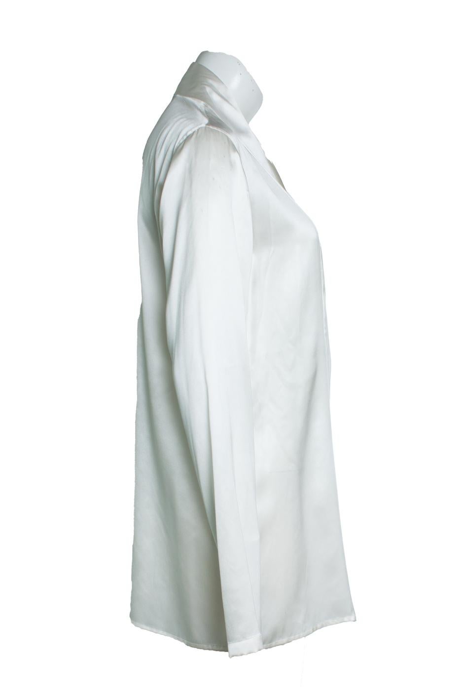 Haider Ackermann, Silk blouse in ecru In Excellent Condition In AMSTERDAM, NL