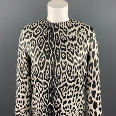 HAIDER ACKERMANN Silver & Black Leopard Print Silk Blend Blouse