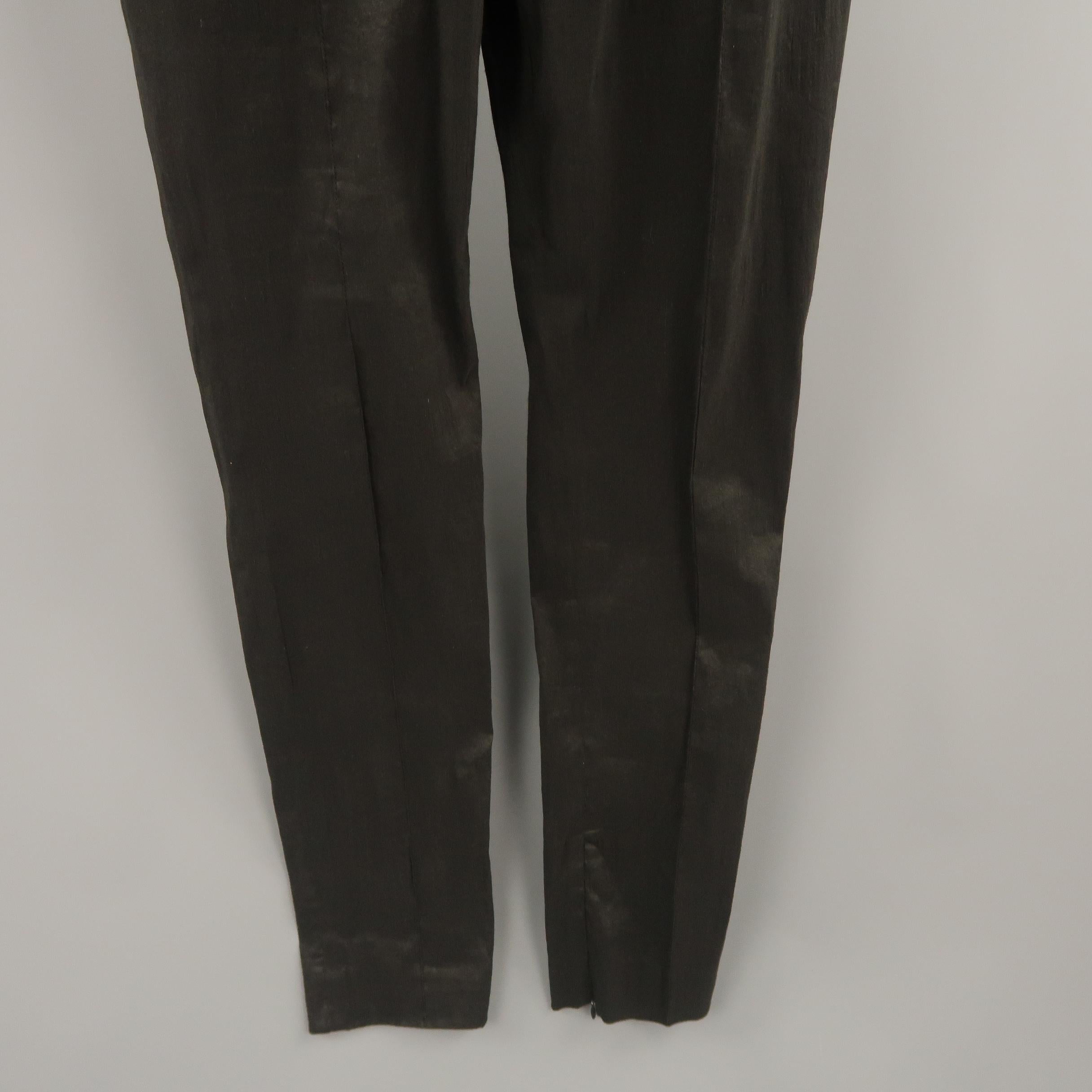 linen-blend textured pants