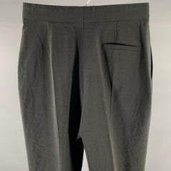 HAIDER ACKERMANN Talla 31 Pantalones de vestir de lana y poliamida negros