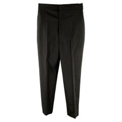HAIDER ACKERMANN Talla 31 Pantalones de vestir de lana y poliamida negros