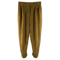 HAIDER ACKERMANN Size 31 Brown Olive Wool Pleated Casual Pants