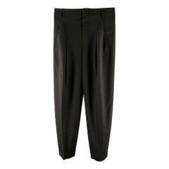 HAIDER ACKERMANN Size 32 Black Wool Pleated Dress Pants