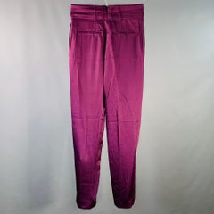 HAIDER ACKERMANN Größe 32 Lila Acetatmischung Hochtaillierte Freizeithose