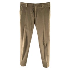 HAIDER ACKERMANN Size 33 Khaki Green Cotton Casual Pants