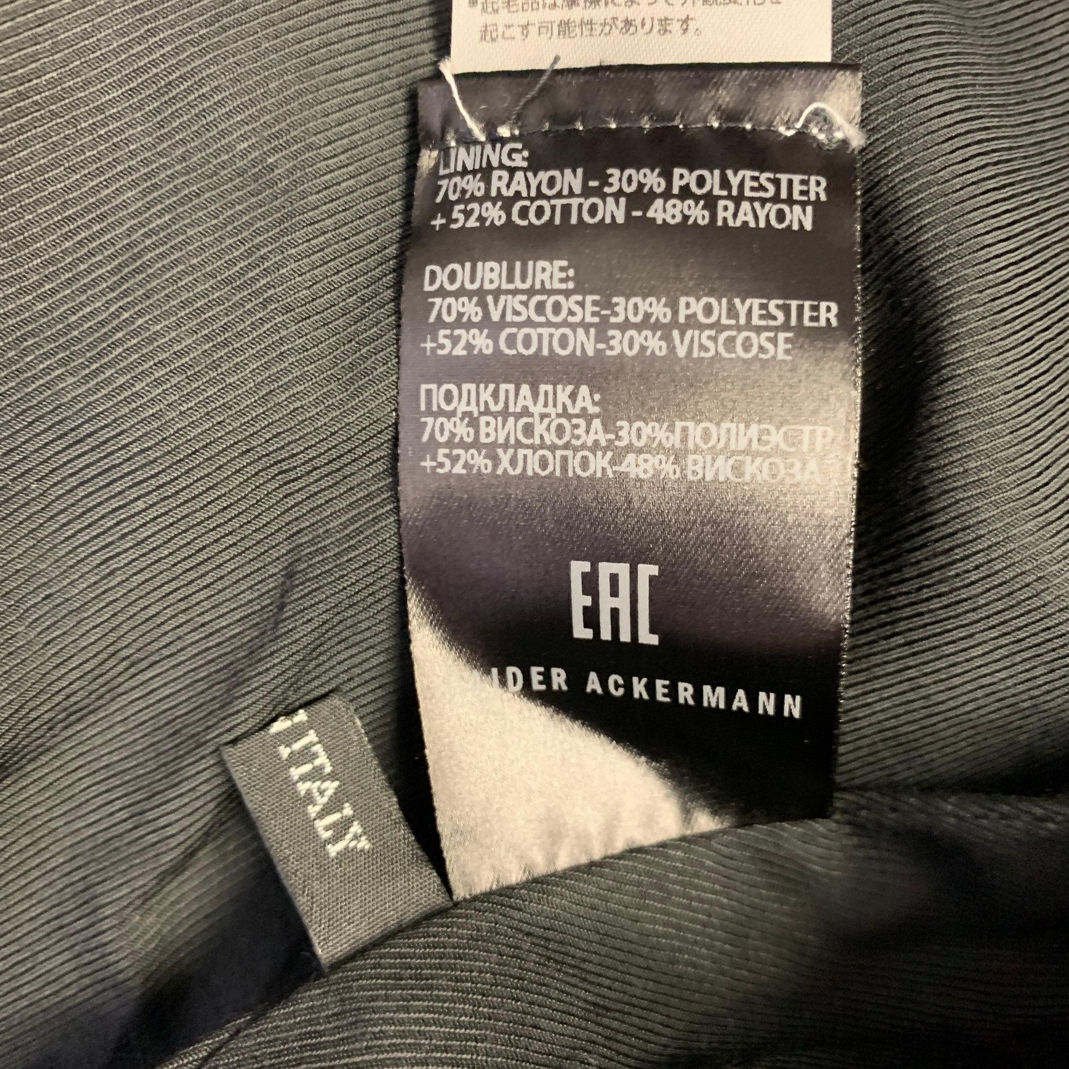 HAIDER ACKERMANN Size 34 Black White Gold Textured Geometric Tuxedo Sport Coat For Sale 6