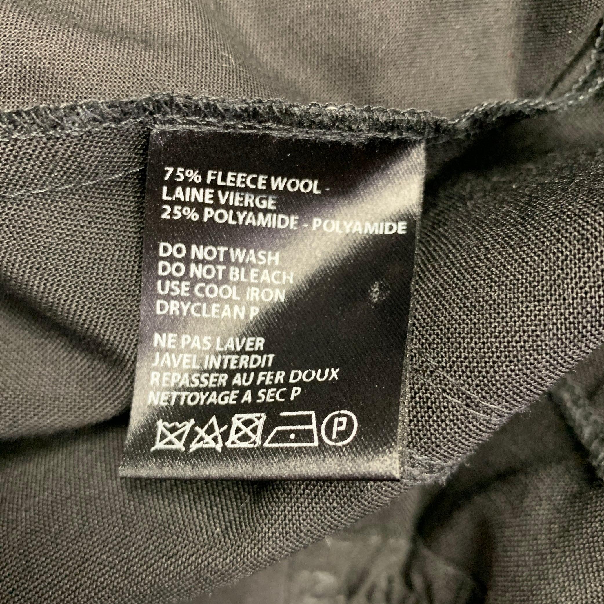 Men's HAIDER ACKERMANN Size 34 Black Wool Polyamide Drop Crotch Dress Pants For Sale