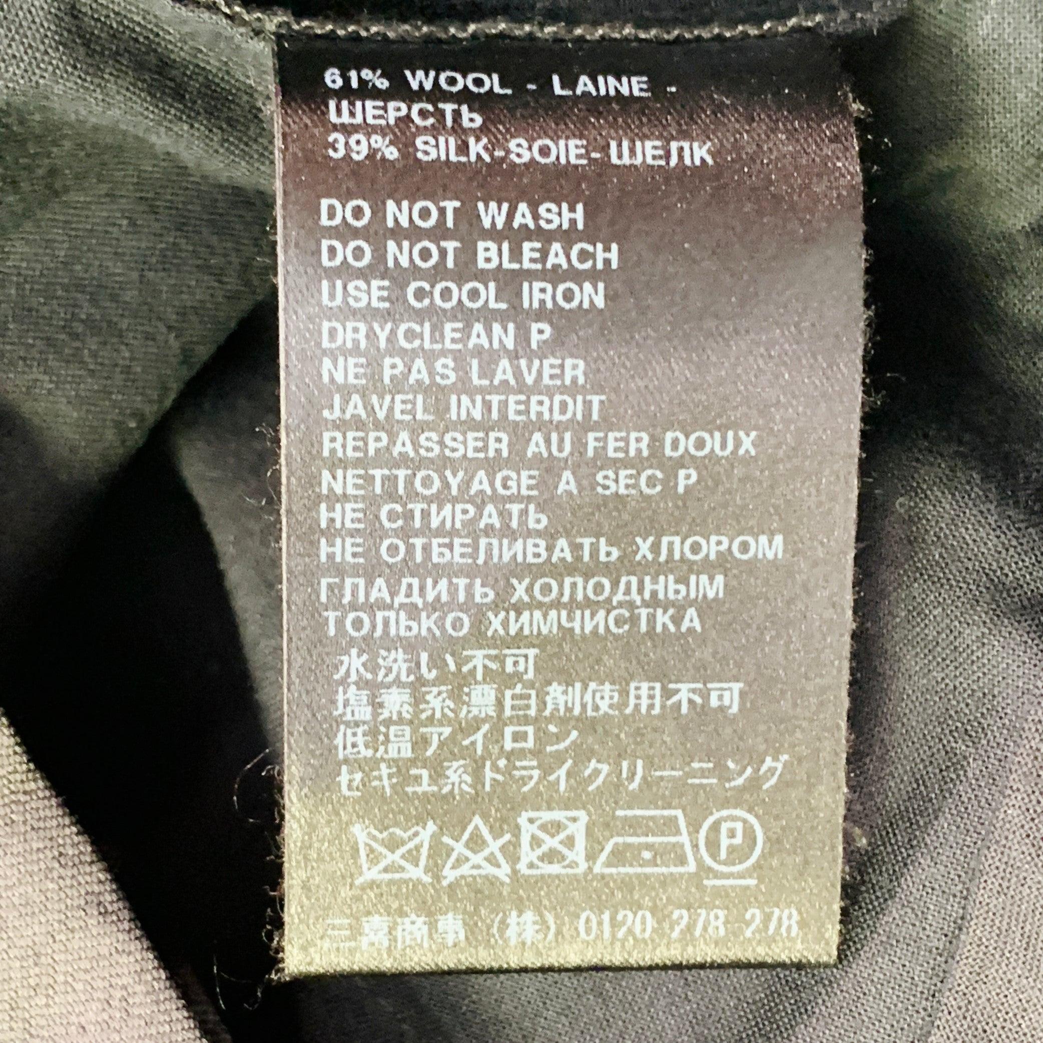 HAIDER ACKERMANN Talla 6 Gris Plata Lana Seda Pitillo Pantalones de vestir en Excelente estado para la venta en San Francisco, CA