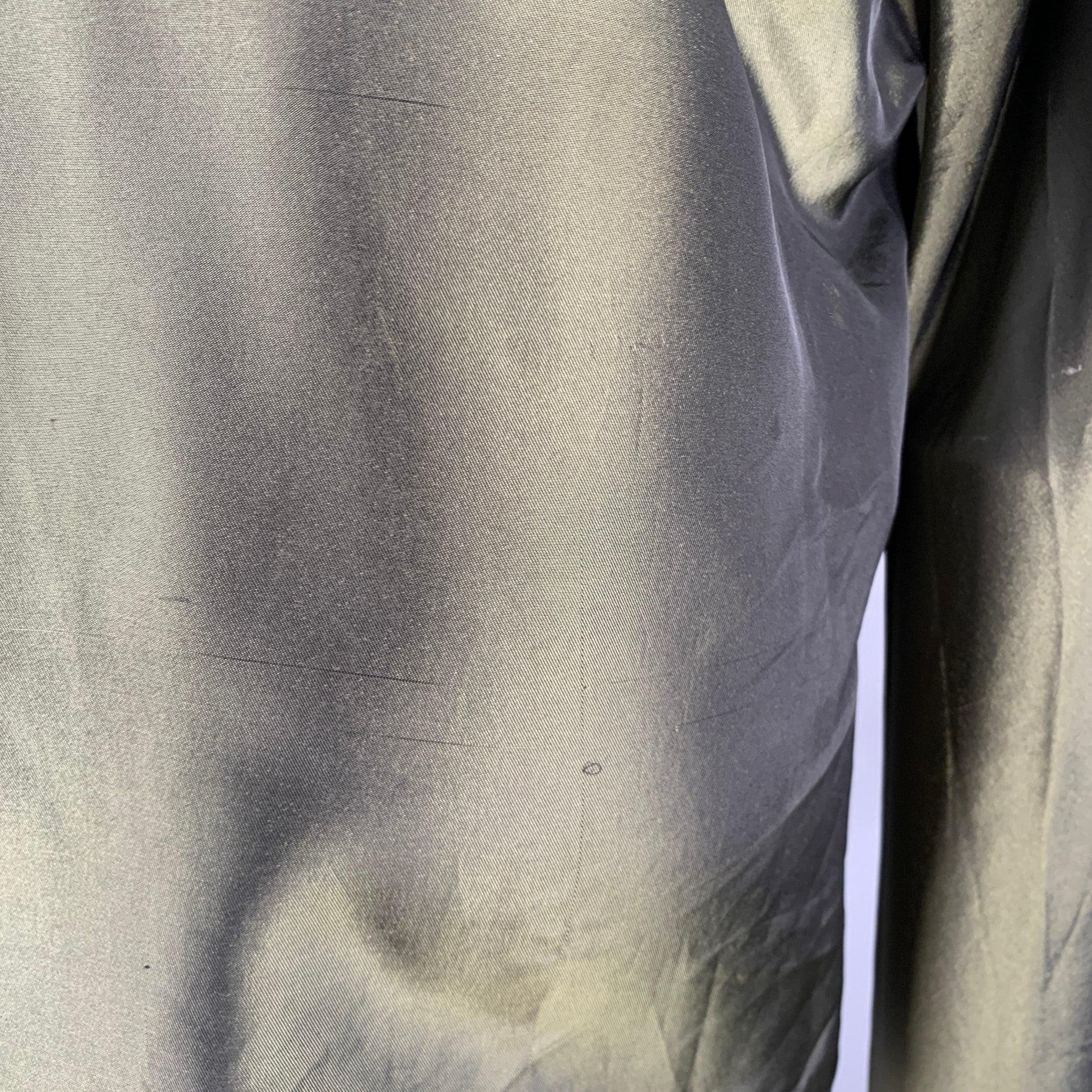 HAIDER ACKERMANN Size 8 Olive Green Rayon Jacket 1