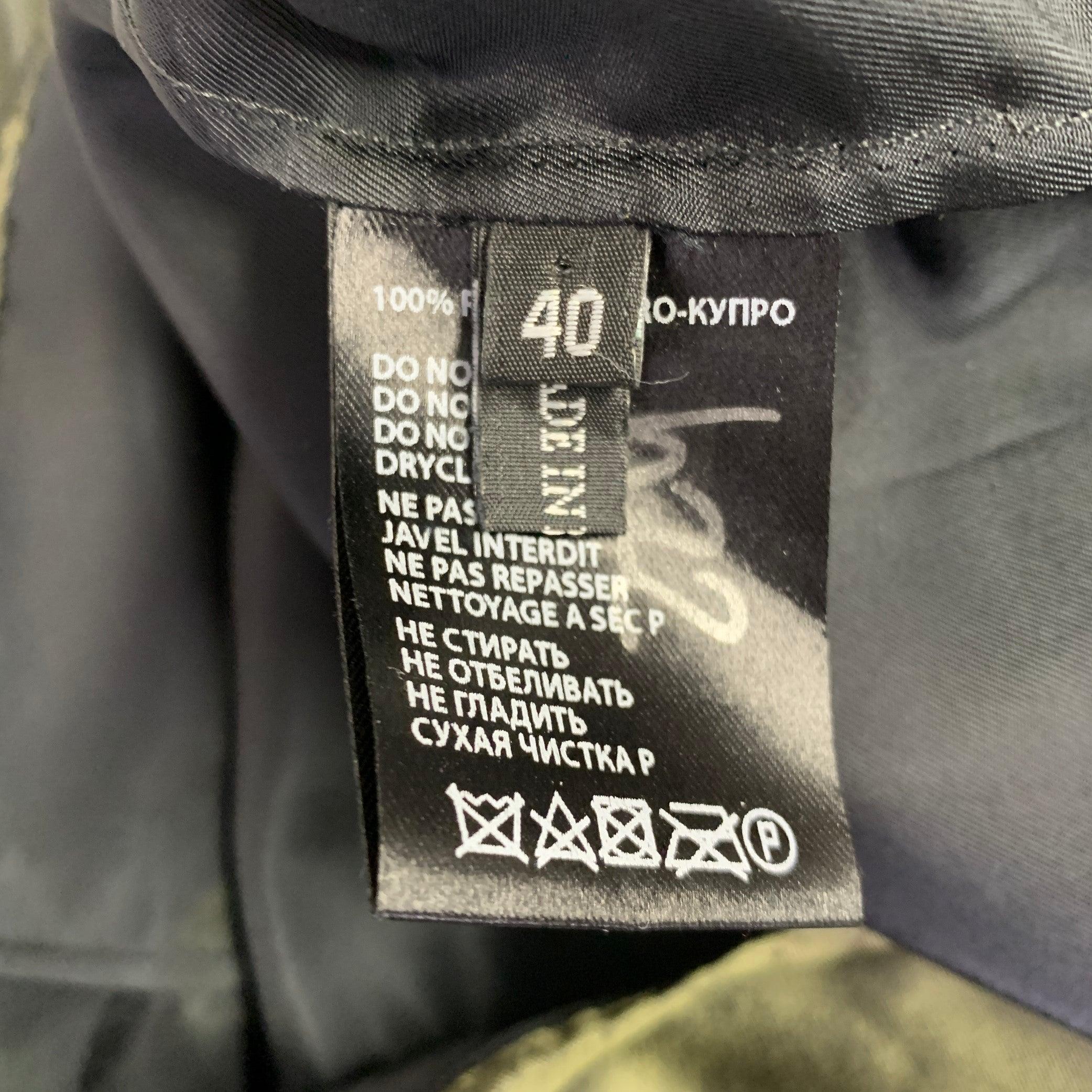 HAIDER ACKERMANN Size 8 Olive Green Rayon Jacket 4