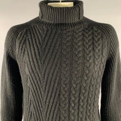 HAIDER ACKERMANN Size L Black Knit Cashmere Turtleneck Pullover