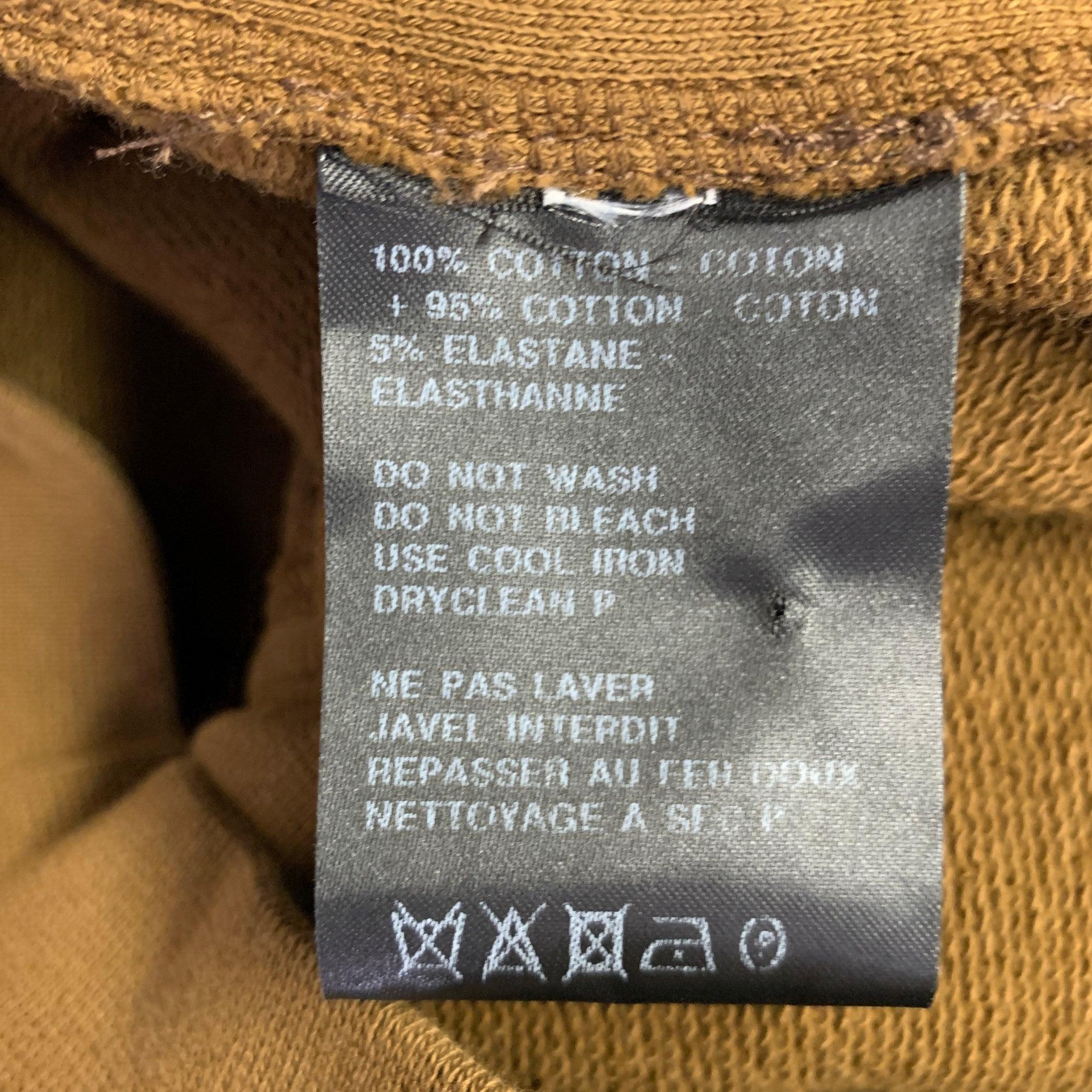 HAIDER ACKERMANN Size L Brown Cotton Blend Crew Neck Sweatshirt For Sale 2