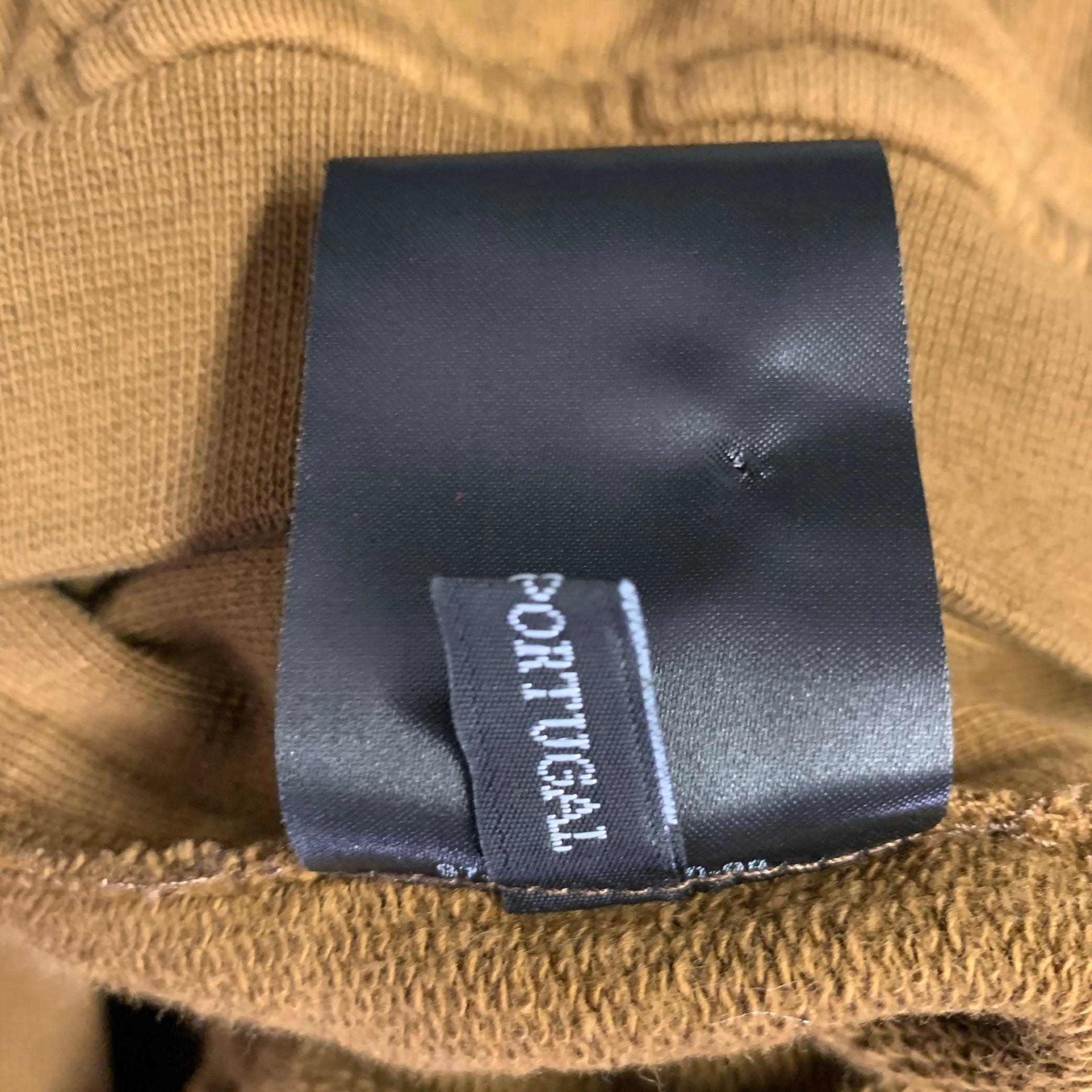 HAIDER ACKERMANN Size L Brown Cotton Blend Crew Neck Sweatshirt For Sale 4