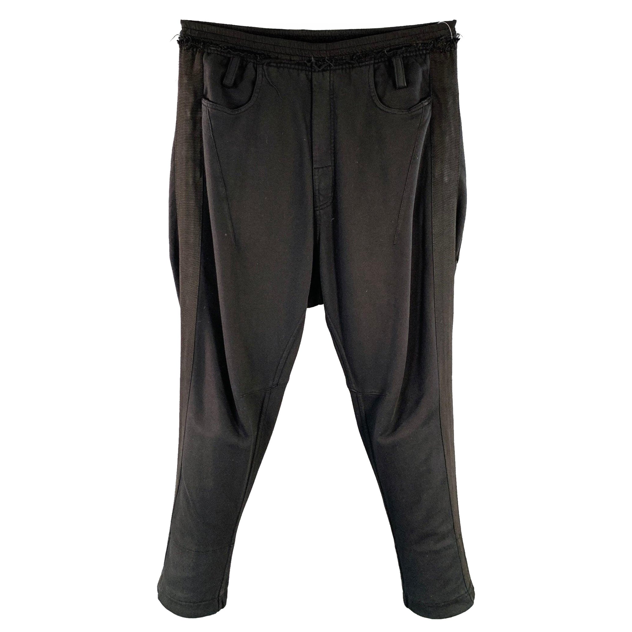 HAIDER ACKERMANN Size M Black Cotton Elastic Waistband Casual Pants