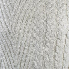 Haider Ackermann Taglia M Maglione dolcevita in cashmere a maglia a cavi color crema