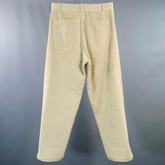 HAIDER ACKERMANN Size M Khaki Corduroy Cotton Blend Cropped Casual Pants