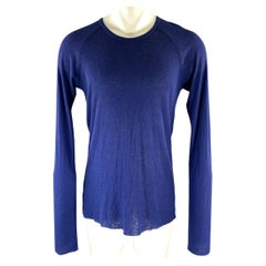 Jersey raglán de punto acanalado azul, mezcla de lana, talla S, de HAIDER ACKERMANN