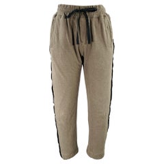 HAIDER ACKERMANN Größe S Grün Schwarz Baumwolle Wolle Gemisch Kordelzug Freizeithosen