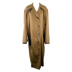 HAIDER ACKERMANN Size S Olive Black White Cotton Raglan Sleeve Coat