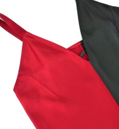 Haider Ackermann SS18 Rot-Schwarzes Westenoberteil