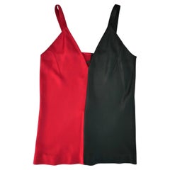 Haider Ackermann SS18 Rot-Schwarzes Westenoberteil