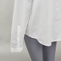 HAIDER ACKERMANN white 100% cotton bishop collar oversized flowy shirt FR34 XS