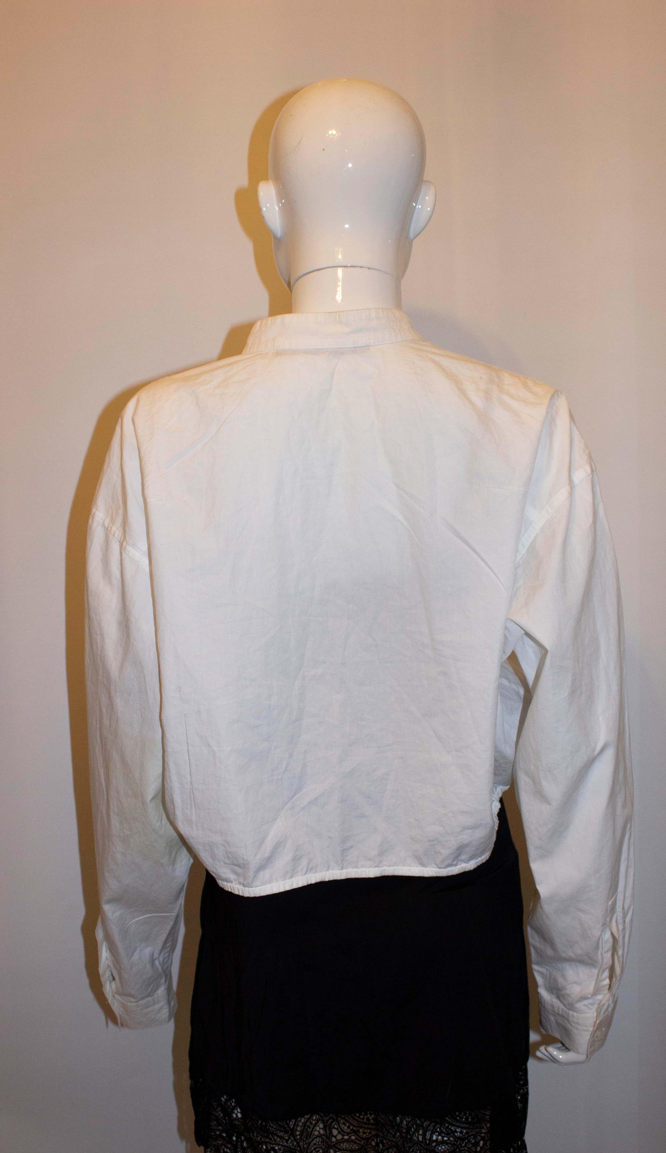 Haider Ackermann White Cotton Top In Good Condition For Sale In London, GB
