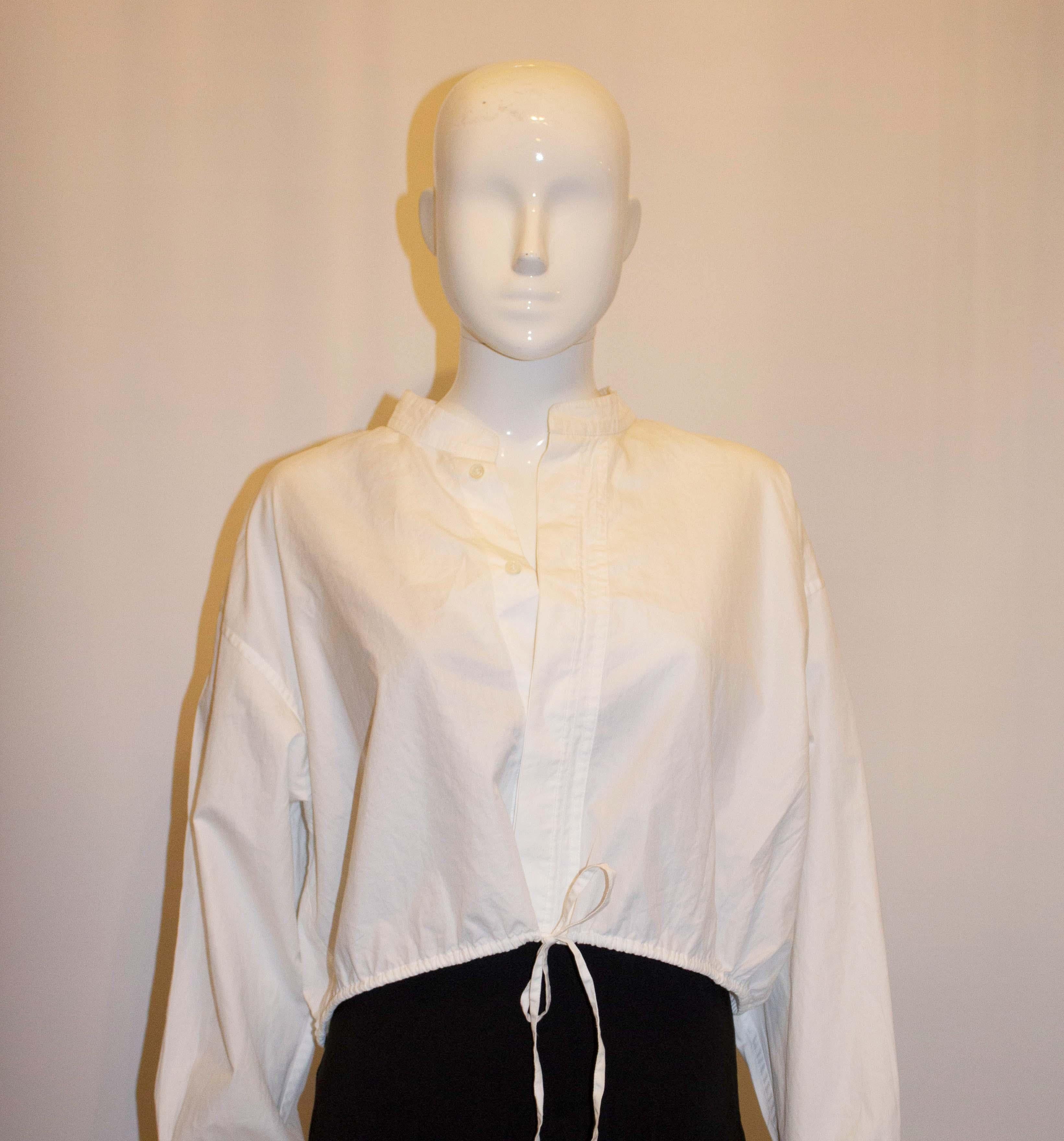 Women's or Men's Haider Ackermann White Cotton Top For Sale