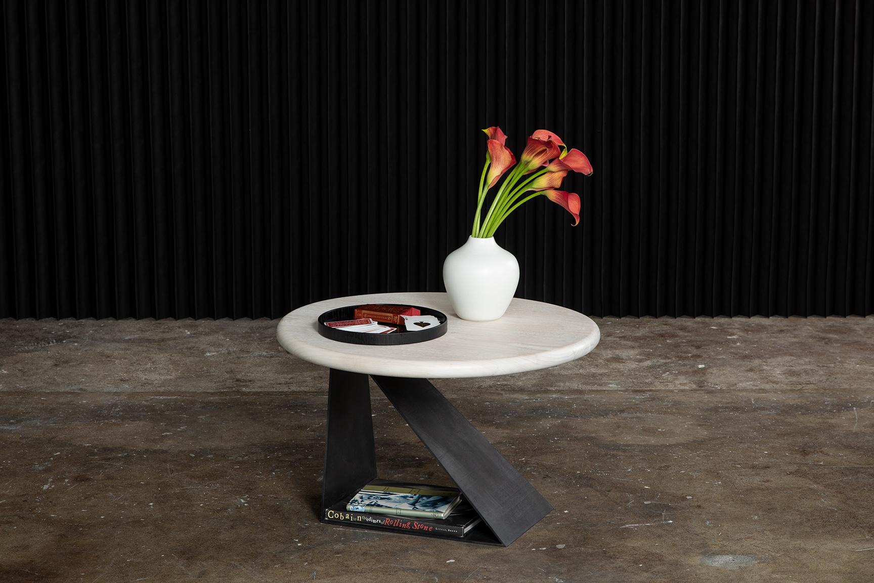 American HAIDER Side Table 'Short, Circle' For Sale