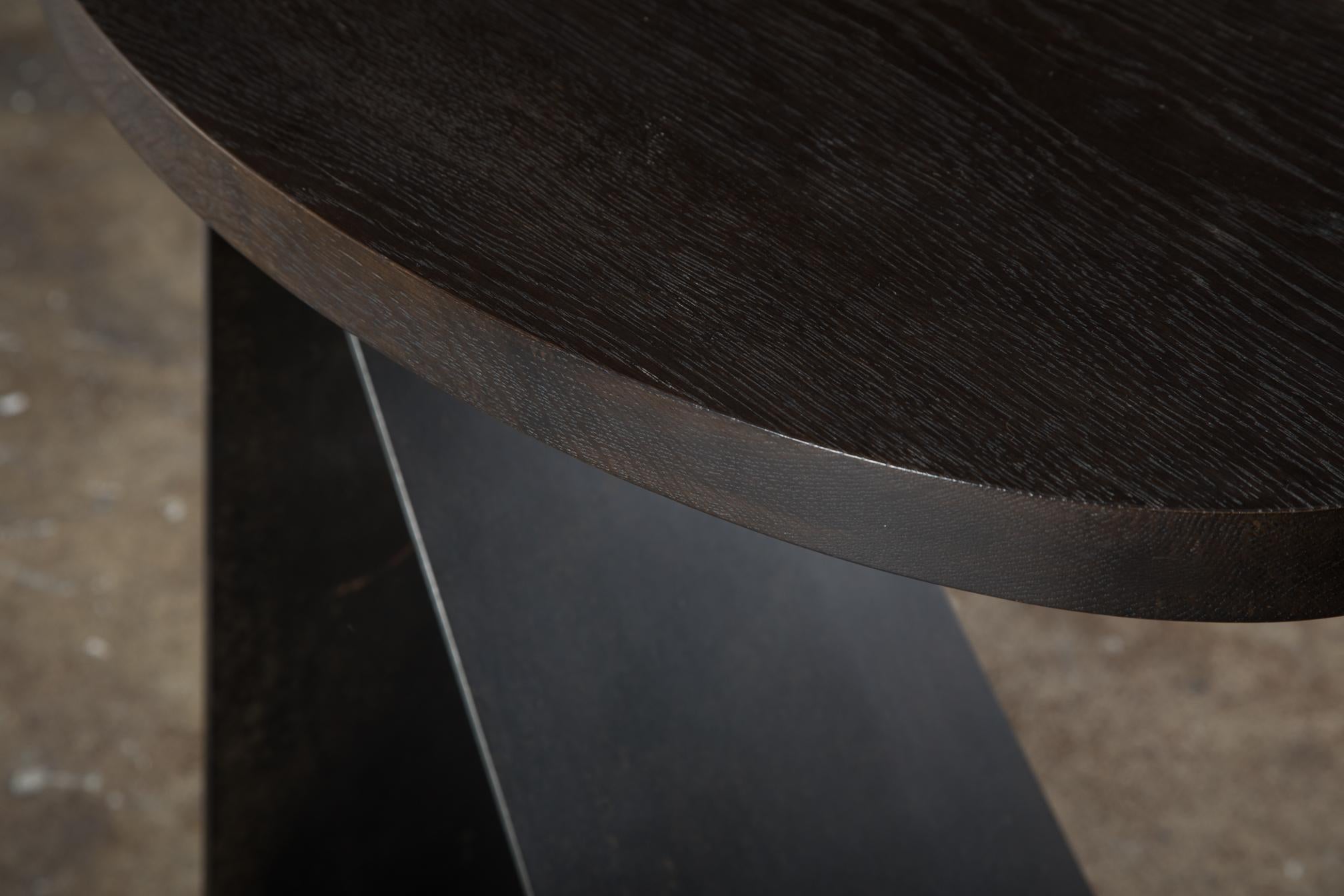 Blackened HAIDER Side Table 'Tall, Oval' For Sale