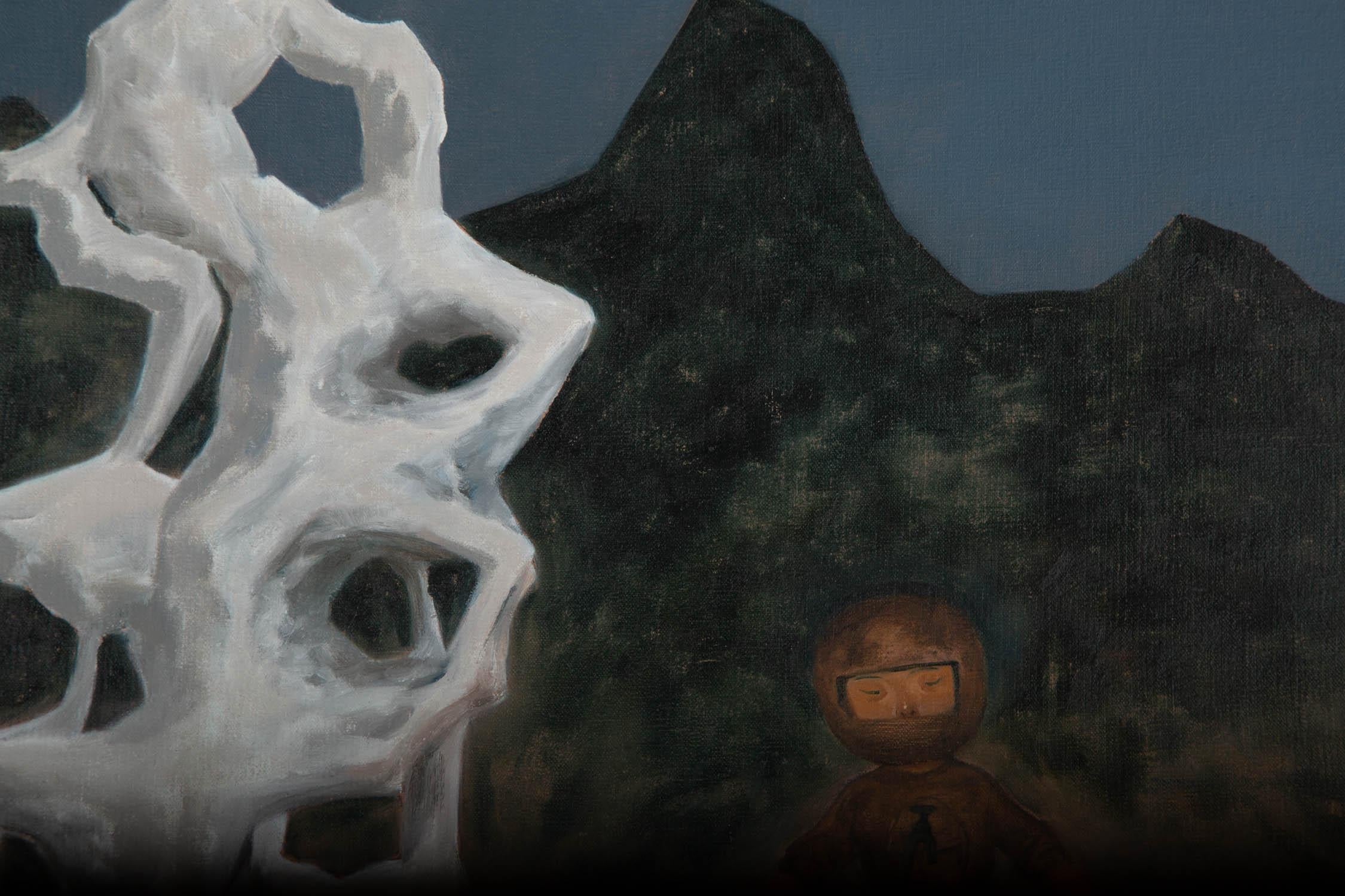 HaiJun Chen Pittura a olio originale surrealista 